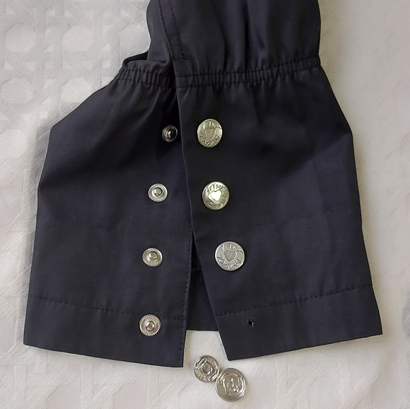 Betsey Johnson Women Hooded Jacket Large Black Zip Up Lined Ruffle Hem Mock Neck - Picture 11 of 16